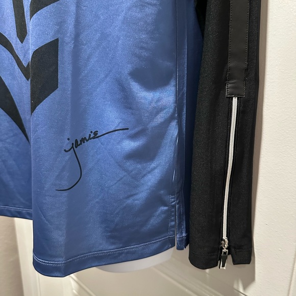 JAMIE SADOCK Size L Black 1/4 Zip Long Sleeve Cursive Logo Pullover Golf Top - Picture 3 of 4